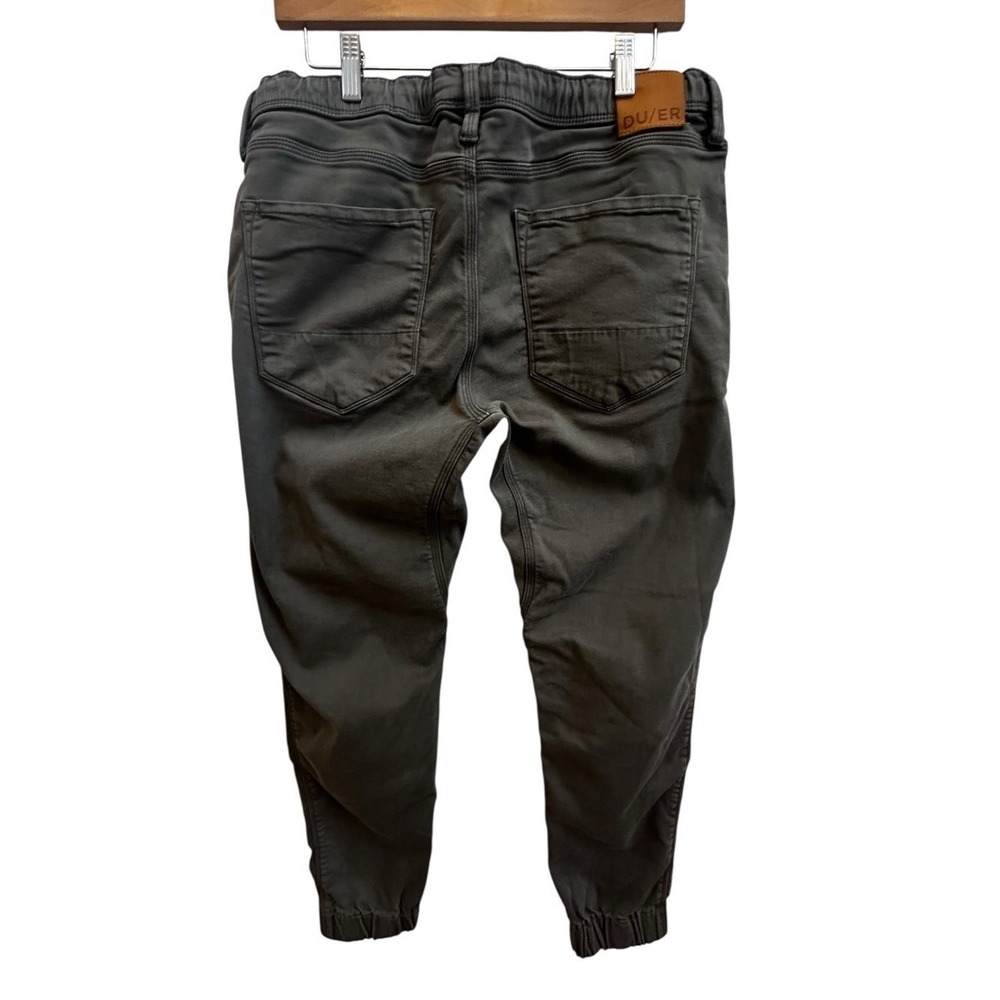 DU/ER Duer N2X No Sweat Slim Fit Joggers Pants Men's sz 36 Green Elastic Waist - Picture 5 of 7